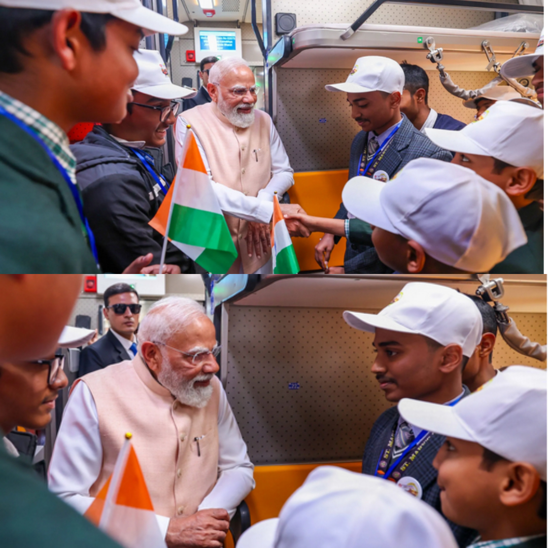 প্রোটোকল ভেঙে আবেগের আলিঙ্গনে প্রধানমন্ত্রী: মালদায় বন্দে ভারত স্লিপারে এক পশলা নস্টালজিয়া