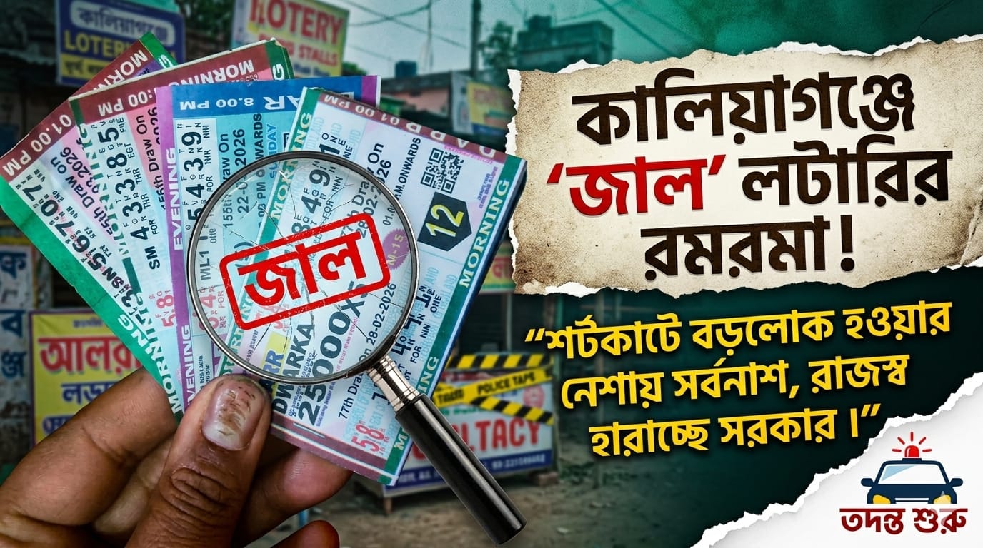 কালিয়াগঞ্জে জাল লটারির রমরমা কারবার: ‘শর্টকাটে’ বড়লোক হওয়ার নেশায় সর্বস্বান্ত সাধারণ মানুষ, রাজস্ব হারাচ্ছে সরকার
