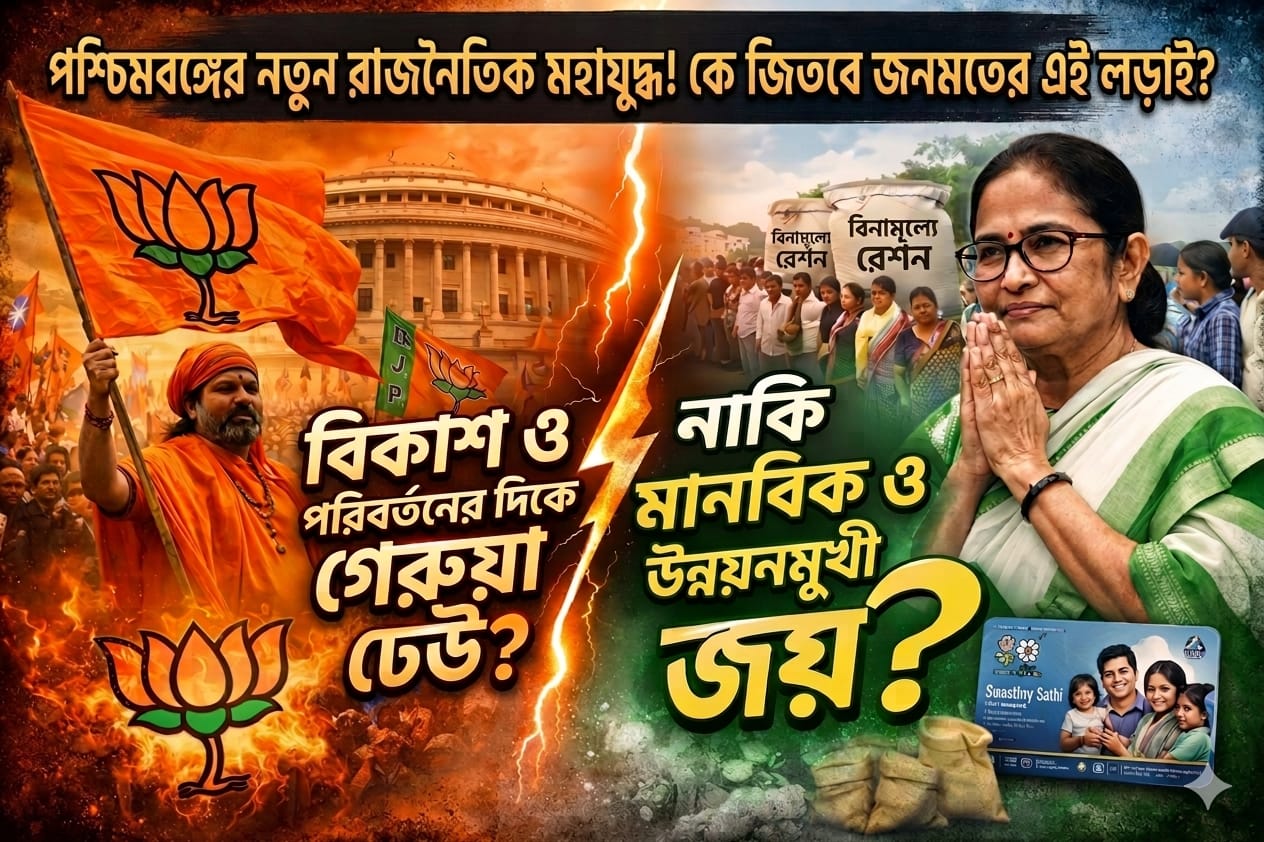 ছাব্বিশের রাজনৈতিক যুদ্ধে বাংলায় কি এবার গেরুয়া ঝড় নাকি জনমোহিনী প্রকল্পের জয়
