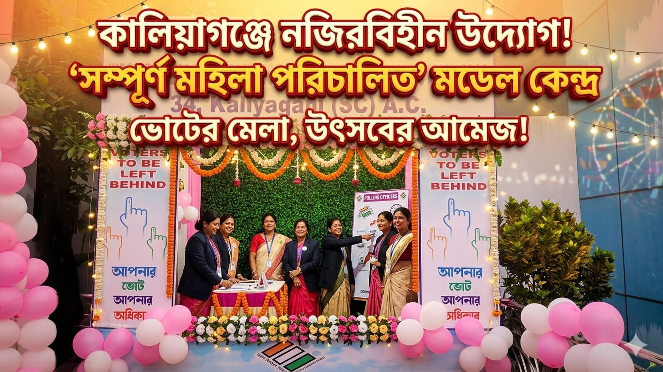 কালিয়াগঞ্জে ইতিহাস গড়ছে ভোট! সম্পূর্ণ মহিলা পরিচালিত ‘মডেল’ বুথে উৎসবের রঙ, স্বাচ্ছন্দ্যের ছোঁয়া