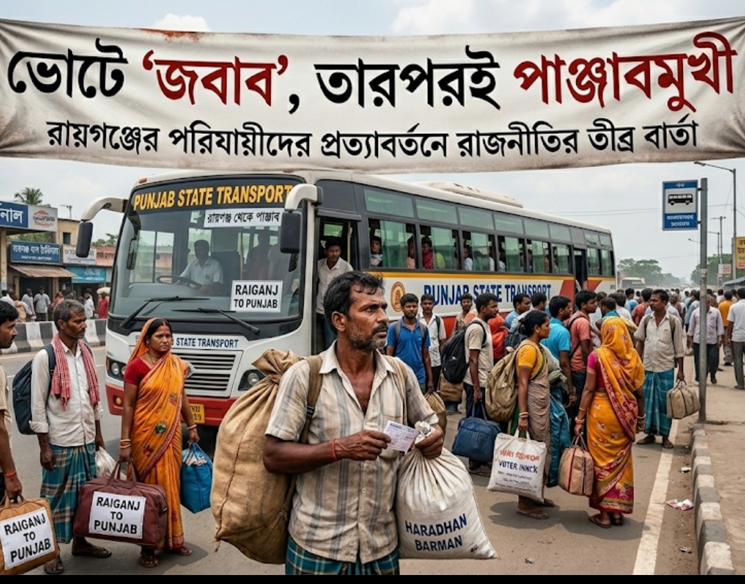 “ভোটে ‘জবাব’, তারপরই পাঞ্জাবমুখী—রায়গঞ্জের পরিযায়ীদের প্রত্যাবর্তনে রাজনীতির তীব্র বার্তা”