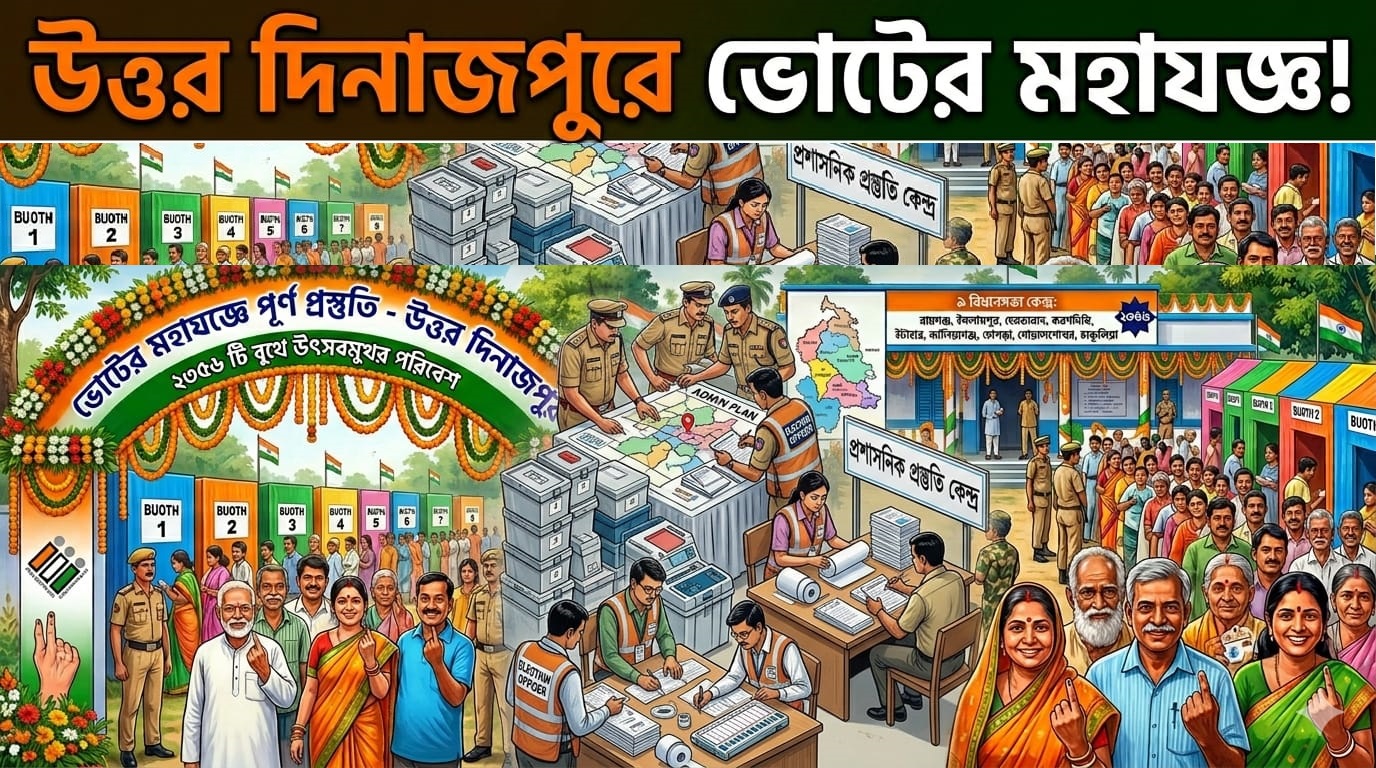 উত্তর দিনাজপুরে ভোটের মহাযজ্ঞে পূর্ণ প্রস্তুতি, ৯ বিধানসভায় মোট বুথ ২৩৫৬